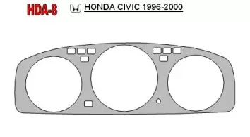 Honda Civic 1992-1995 Cluster Insert Interior BD Dash Trim Kit