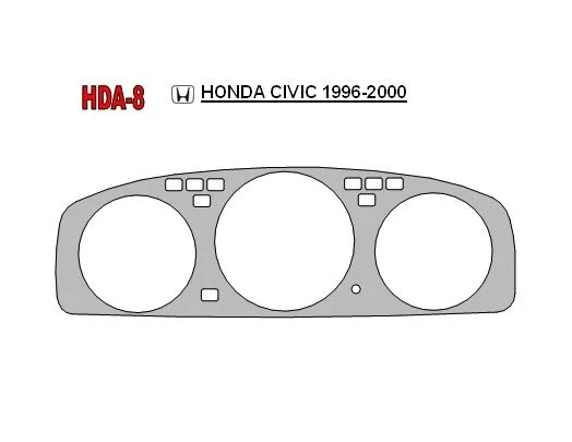 Honda Civic 1992-1995 Cluster Insert BD innenausstattung armaturendekor cockpit dekor - 1- Cockpit Dekor Innenraum