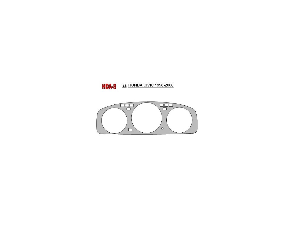 Honda Civic 1992-1995 Cluster Insert BD innenausstattung armaturendekor cockpit dekor - 1- Cockpit Dekor Innenraum