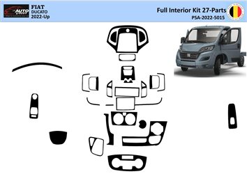 Peugeot Boxer 2021 3D Interior Dashboard Trim Kit Dash Trim Dekor 27-Parts