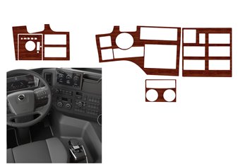 Volvo FM Version 5 ab 2020 Mittelkonsole Armaturendekor Cockpit Dekor 6-Teile