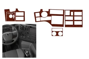 Volvo FM Version 5 ab 2020 Mittelkonsole Armaturendekor Cockpit Dekor 6-Teile - 2- Cockpit Innenraum Dekor Volvo FM Version 5 ab 2020 Mittelkonsole Armaturendekor Cockpit Dekor 6-Teile - 2- Cockpit Innenraum Dekor