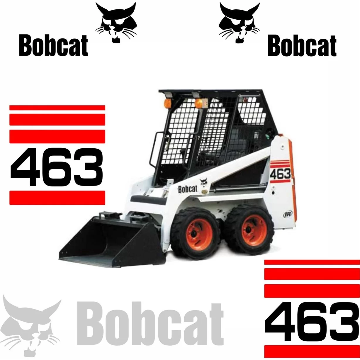 Bobcat 463 Replacement Vector Decal Files for Print & Cut Bobcat 463 Replacement Vector Decal Files for Print & Cut