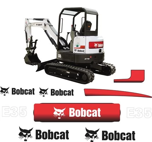 Bobcat E35 Replacement Vector Decal Files for Print & Cut Bobcat E35 Replacement Vector Decal Files for Print & Cut