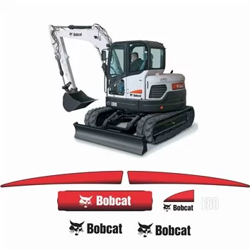 Bobcat E80 Vektordateien für Print & Cut - 1- Cockpit Innenraum Dekor 