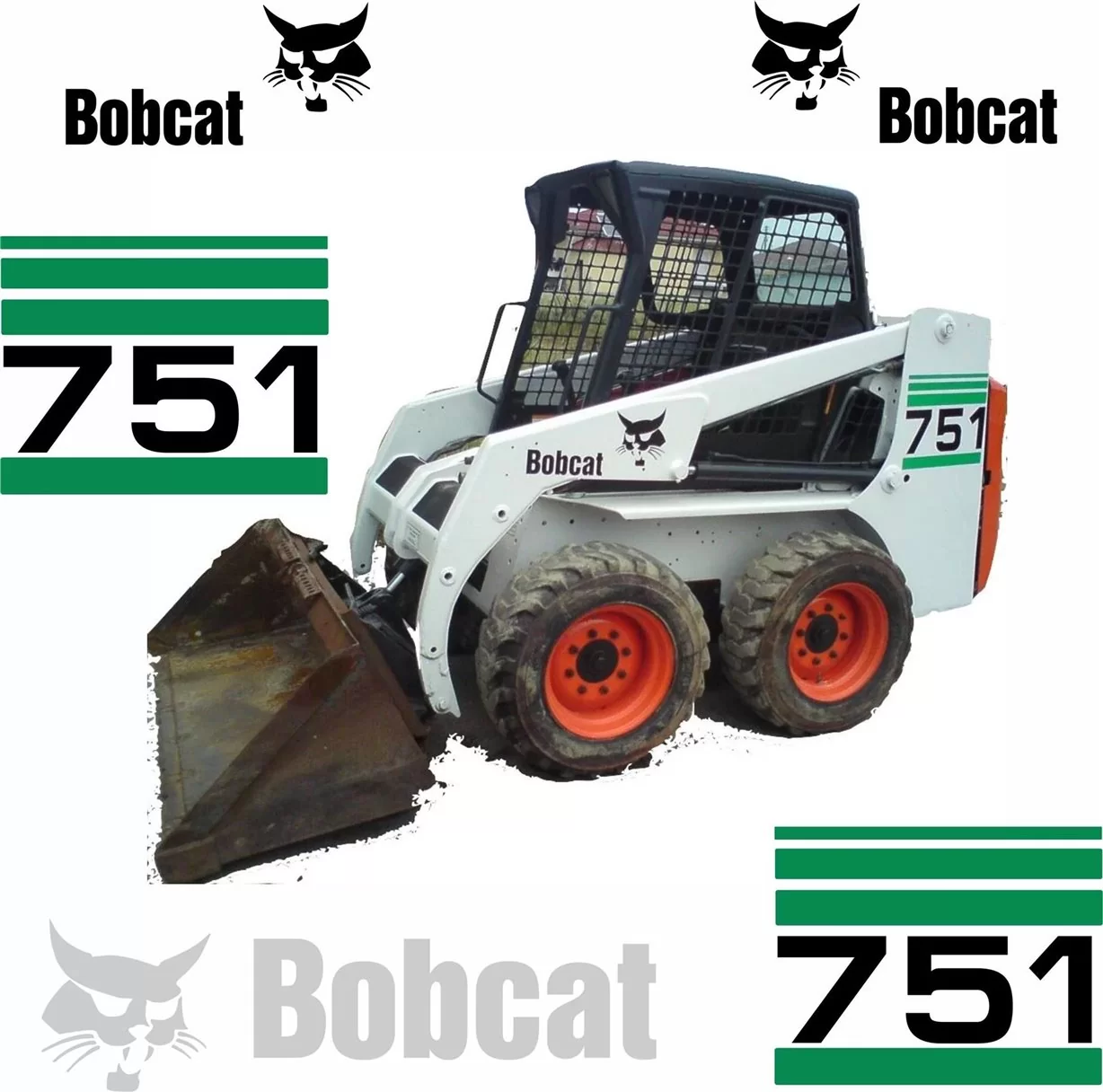 Bobcat 751 Vector Bestanden voor Print & Cut Bobcat 751 Vector Bestanden voor Print & Cut