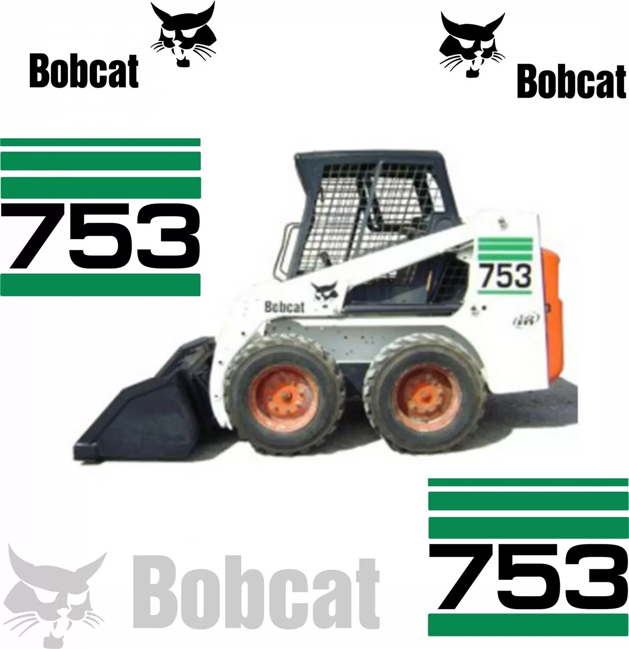 Bobcat 753 Vector Bestanden voor Print & Cut Bobcat 753 Vector Bestanden voor Print & Cut