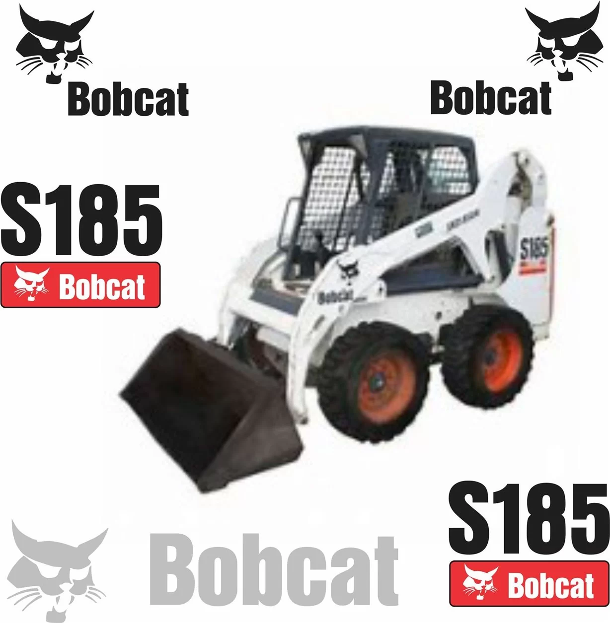 Bobcat S185 Vektordateien für Print & Cut - 1- Cockpit Innenraum Dekor Bobcat S185 Vektordateien für Print & Cut - 1- Cockpit Innenraum Dekor