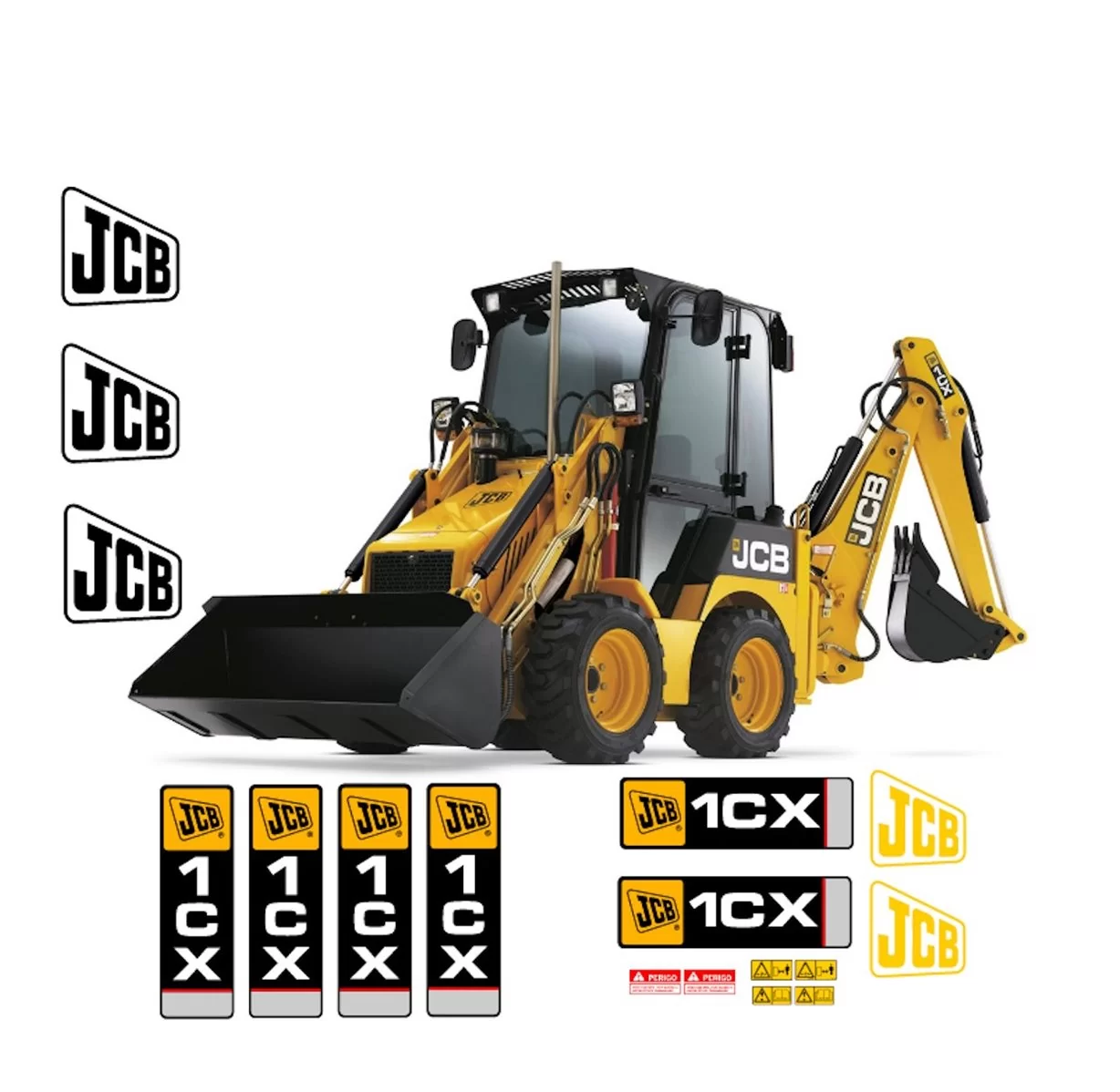 JCB 1CX Mobilbagger Vektordateien für Print & Cut - 1- Cockpit Innenraum Dekor JCB 1CX Mobilbagger Vektordateien für Print & Cut - 1- Cockpit Innenraum Dekor