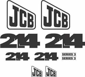 JCB 214 Series 3 Backhoe Mobiele graafmachine Vector Bestanden voor Print & Cut