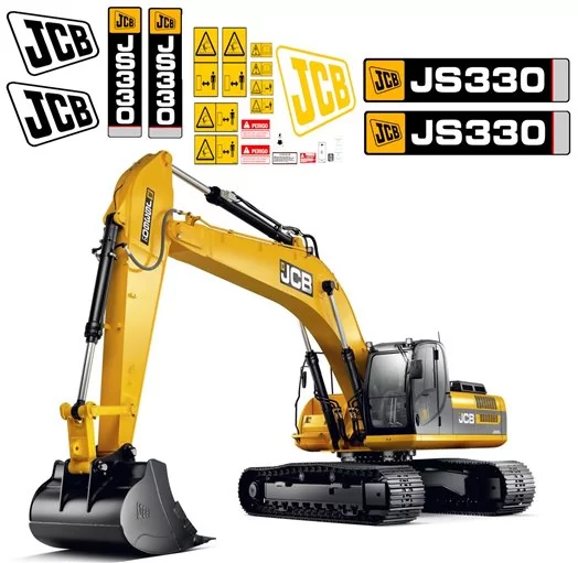 JCB JS330 Graafmachine Vector Bestanden voor Print & Cut JCB JS330 Graafmachine Vector Bestanden voor Print & Cut