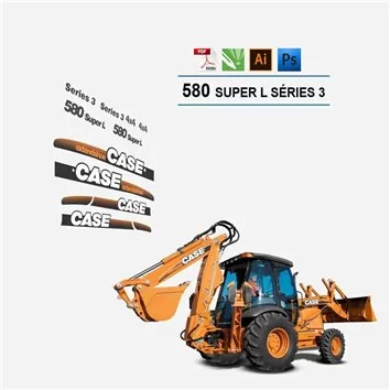 Case 580 L Turbo backhoe loader Replacement Vector Decal Files for Print & Cut Case 580 L Turbo backhoe loader Replacement Vector Decal Files for Print & Cut