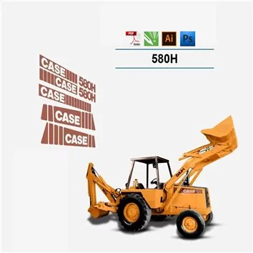 Case 580H Backhoe loader Replacement Vector Decal Files for Print & Cut Case 580H Backhoe loader Replacement Vector Decal Files for Print & Cut