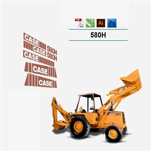 Case 580H Backhoe loader Replacement Vector Decal Files for Print & Cut Case 580H Backhoe loader Replacement Vector Decal Files for Print & Cut