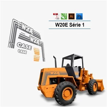 Case W20E Wheel Loader Replacement Vector Decal Files for Print & Cut Case W20E Wheel Loader Replacement Vector Decal Files for Print & Cut