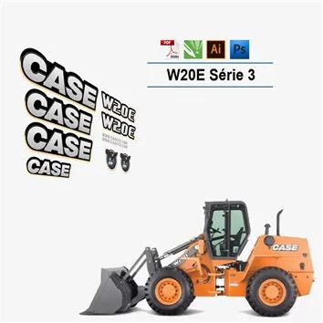 Case W20E Series 3 Wiellader Vector Bestanden voor Print & Cut Case W20E Series 3 Wiellader Vector Bestanden voor Print & Cut