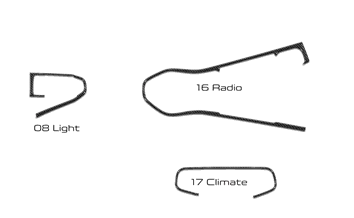 Hyundai Veloster 2019-2022 Base Mascherine sagomate per rivestimento cruscotti 2