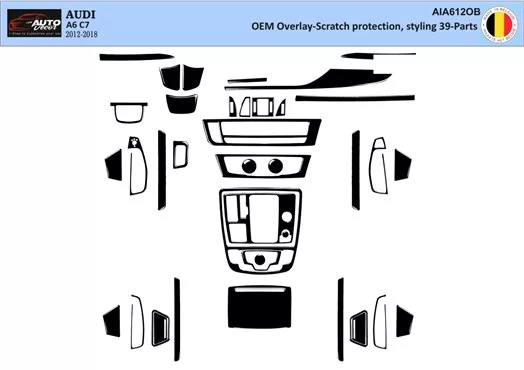 Audi A6 2012-2018 Mittelkonsole Armaturendekor Cockpit Dekor 25-Teile Audi A6 2012-2018 Mittelkonsole Armaturendekor Cockpit Dekor 25-Teile