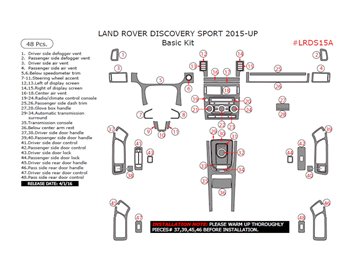 Land Rover Discovery Sport 2015-2019 Mittelkonsole Armaturendekor Cockpit Dekor 48-Teile