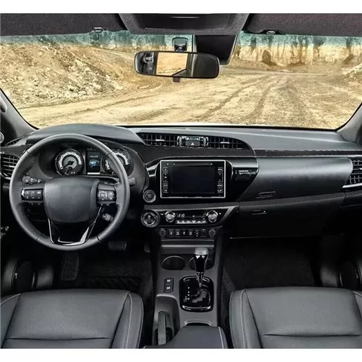 Toyota Hilux 2015-2023 Mascherine sagomate per rivestimento cruscotti 38 Decori Toyota Hilux 2015-2023 Mascherine sagomate per rivestimento cruscotti 38 Decori
