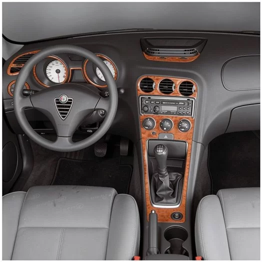Alfa Romeo 156 10.1997 3D Inleg dashboard Interieurset aansluitend en pasgemaakt op he 12-Teile