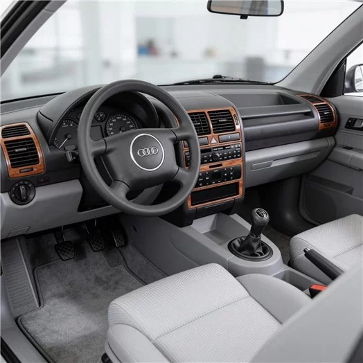 Audi A2 02.00-01.05 Mascherine sagomate per rivestimento cruscotti 8-Decori Audi A2 02.00-01.05 Mascherine sagomate per rivestimento cruscotti 8-Decori