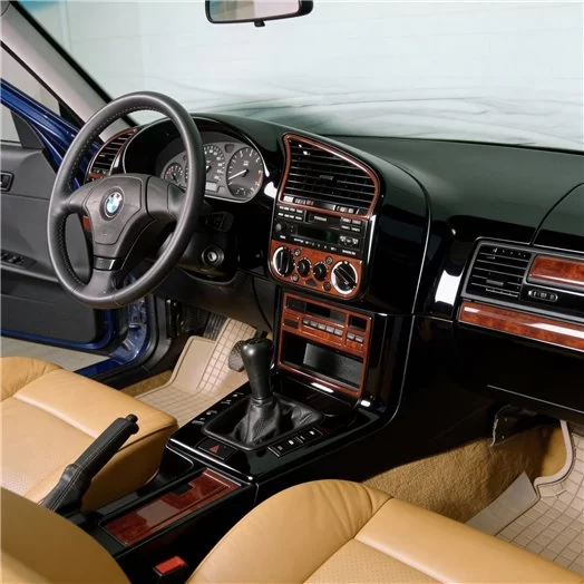BMW 3er E36 01.91-04.98 3D Innenausstattung Armaturenbrett Trim Kit Dash Trim Dekor 20-teilig