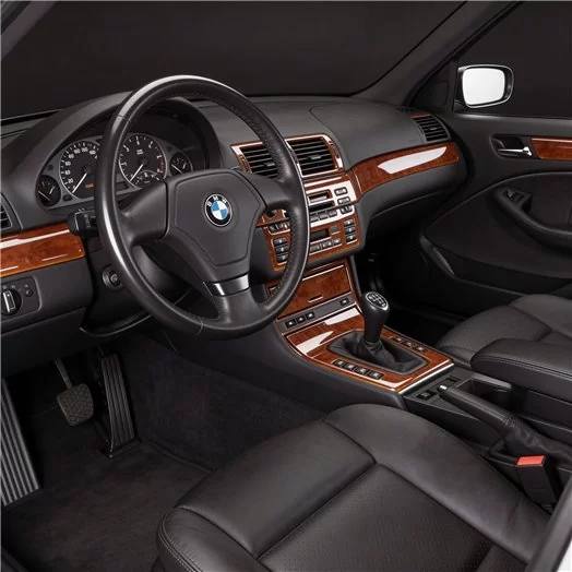 BMW 3er E46 04.98-12.04 3D Innenverkleidung Dashboard Trim Kit Dash Trim Dekor 25-teilig