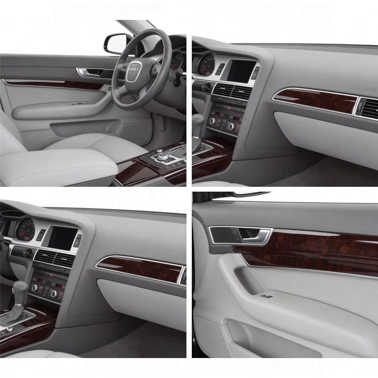 Audi 100 A6 10.90-03.97 Mascherine sagomate per rivestimento cruscotti 22-Decori Audi 100 A6 10.90-03.97 Mascherine sagomate per rivestimento cruscotti 22-Decori