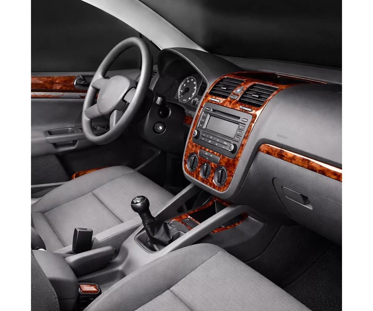 Volkswagen Golf V Jetta 10.03-10.08 Mittelkonsole Armaturendekor Cockpit Dekor 16-Teile