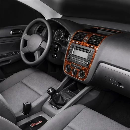 Volkswagen Golf V Jetta 10.03-10.08 automatic AC 3D Interior Dashboard Trim Kit Dash Trim Dekor 3-Parts