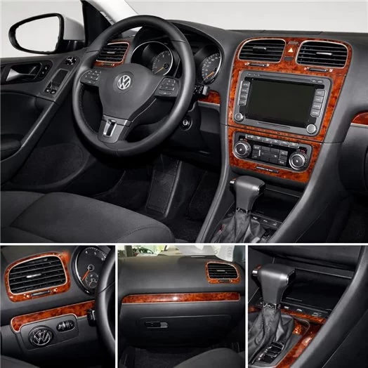 Volkswagen Golf VI 09.2008 Habillage Décoration de Tableau de Bord 15-Pièce