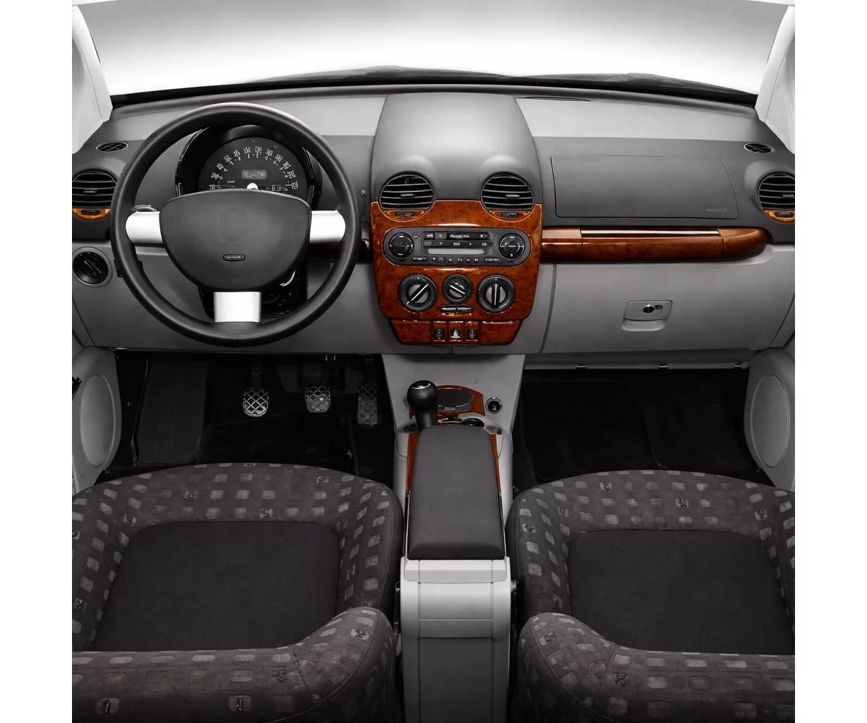 Volkswagen New Beettle 03.98-04.02 Exkluzívne Samolepící Dekor Palubnej Dosky 11-Dielny