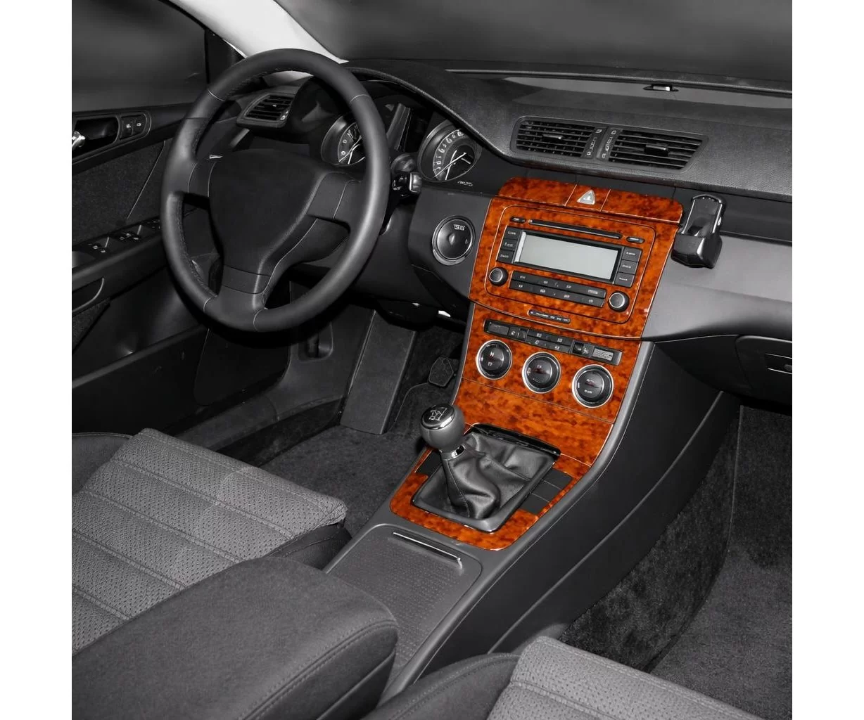 Volkswagen Passat B6 02.05 09.10 3D Interior Dashboard Trim Kit Dash Trim Dekor 18-Parts