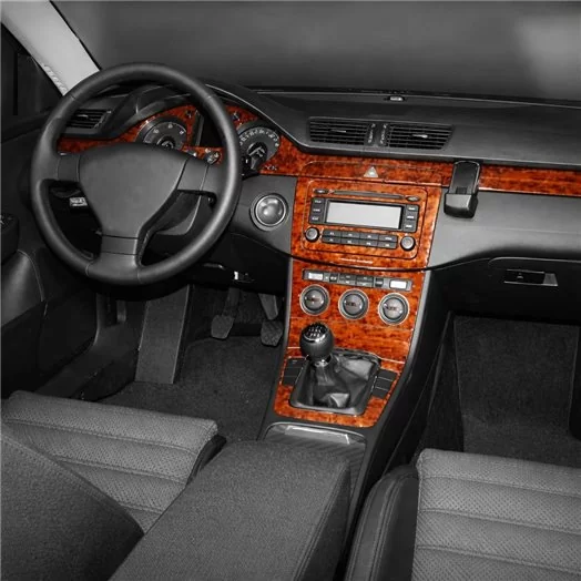 Volkswagen Passat B6 Tacho 02.05 09.10 Mittelkonsole Armaturendekor Cockpit Dekor 3-Teile