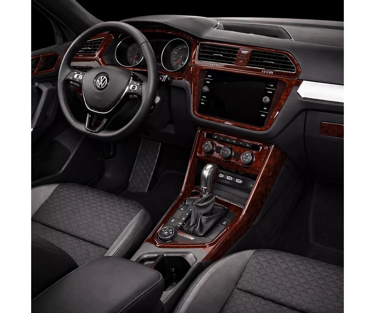 Volkswagen Tiguan 2018-2024 Habillage Décoration de Tableau de Bord 27-Pièce
