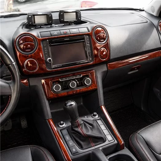 Volkswagen Amarok 2011-2018 3D Interior Dashboard Trim Kit Dash Trim Dekor 35-Parts