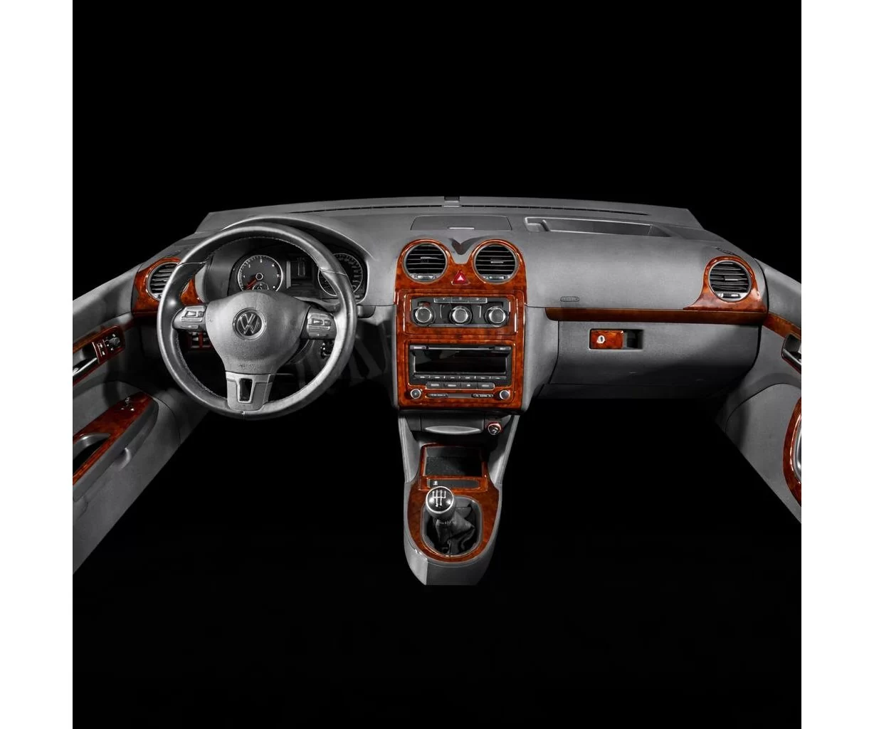 Volkswagen Caddy 09.2010 Habillage Décoration de Tableau de Bord 16-Pièce