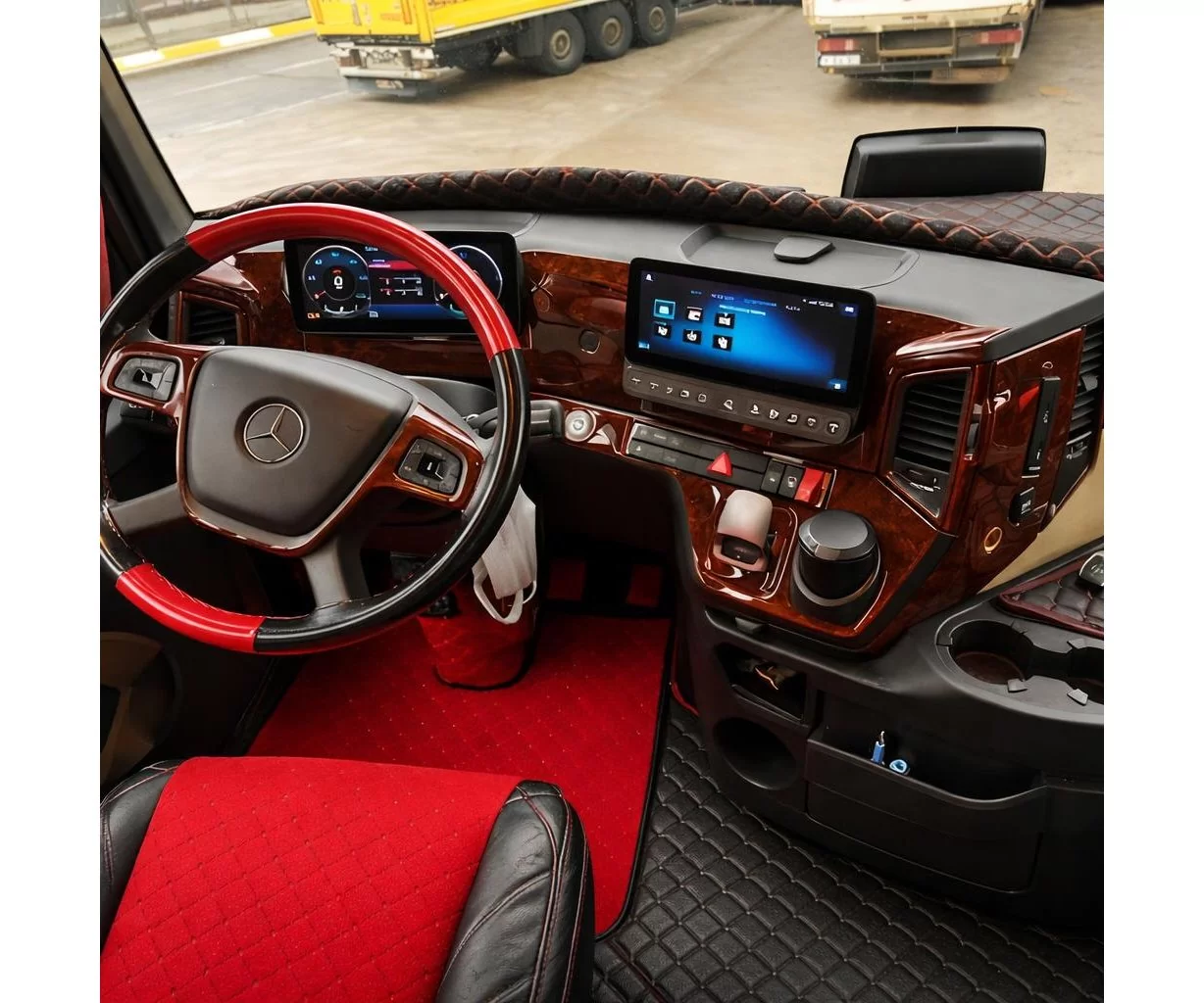 Mercedes Actros MK5 ab 2021 3D Inleg dashboard Interieurset aansluitend en pasgemaakt op he 32-Teile