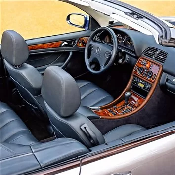 Mercedes Benz W208 CLK-Cabrio 1997–2003 Mittelkonsole Armaturendekor Cockpit Dekor 19-Teile