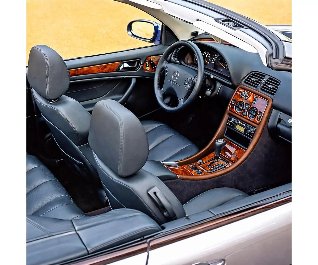 Mercedes Benz W208 CLK-Cabrio 1997–2003 Mittelkonsole Armaturendekor Cockpit Dekor 19-Teile