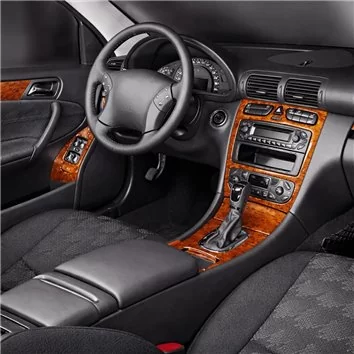 Mercedes C-Class W203 05.00-12.06 3D Interior Dashboard Trim Kit Dash Trim Dekor 16-Parts