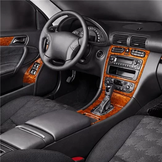 Mercedes C-Class W203 05.00-12.06 Mittelkonsole Armaturendekor Cockpit Dekor 16-Teile