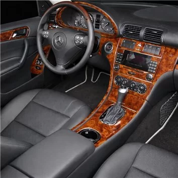 Mercedes C-Class W203 05.2005 Mascherine sagomate per rivestimento cruscotti 15-Decori