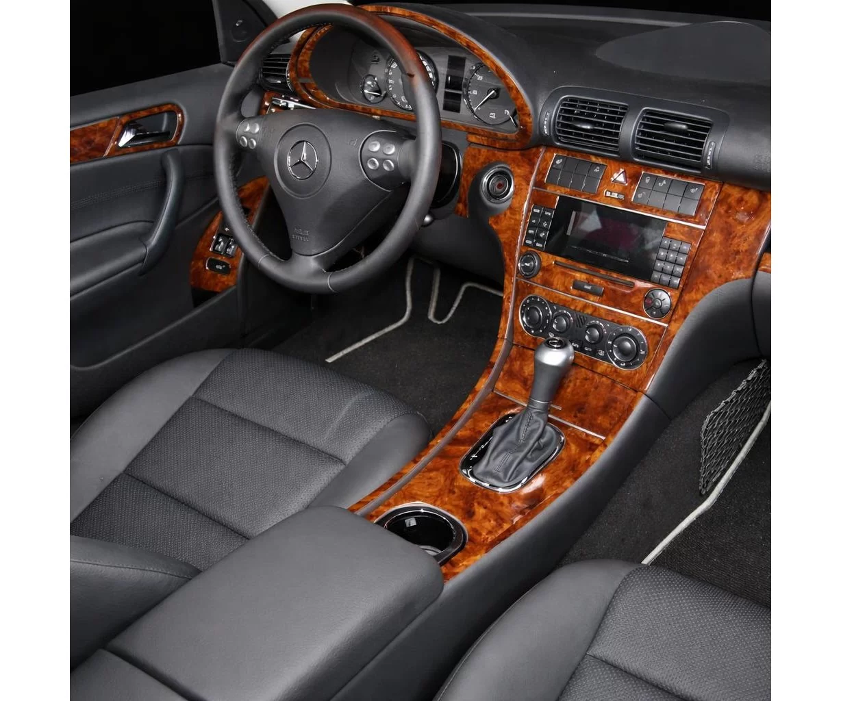 Mercedes C-Class W203 05.2005 3D Inleg dashboard Interieurset aansluitend en pasgemaakt op he 15-Teile Mercedes C-Class W203 05.2005 3D Inleg dashboard Interieurset aansluitend en pasgemaakt op he 15-Teile