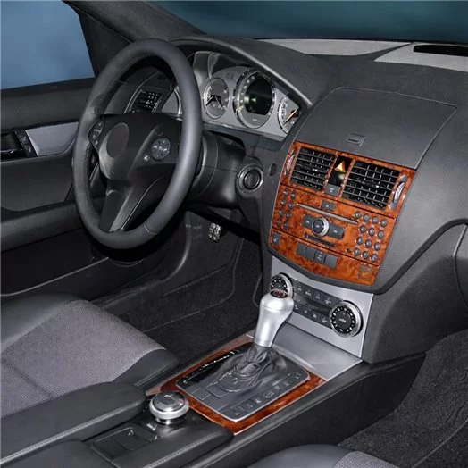 Mercedes C-Class W204 01.06-01.11 Habillage Décoration de Tableau de Bord 11-Pièce