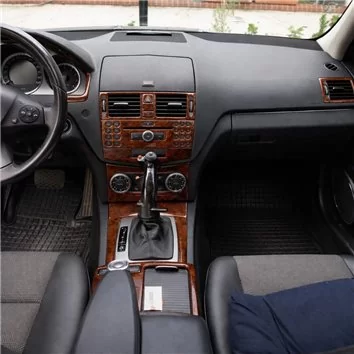 Mercedes C-Class W204 2007–2014 Mittelkonsole Armaturendekor Cockpit Dekor 46-Teile
