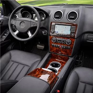 Mercedes ML-Class W164 2006-2011 3D Inleg dashboard Interieurset aansluitend en pasgemaakt op he 41-Teile