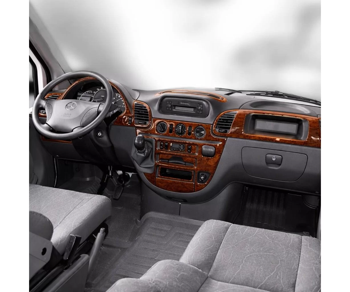 Mercedes Sprinter W903 02.00-04.06 Mascherine sagomate per rivestimento cruscotti 24-Decori