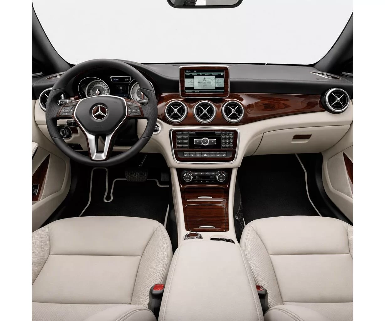 Mercedes-Benz CLA-Class 2014-2017 3D Interior Dashboard Trim Kit Dash Trim Dekor 46-Parts